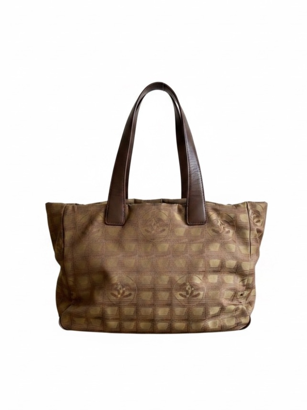 CHANEL Vintage “New Travel” Chocolate Bar Nylon Tote Bag